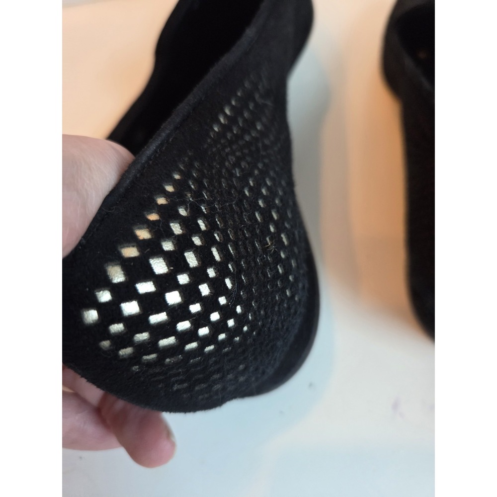Black Suede Cut to GOLD Leather Sesto Meucci‎ Comfort Flats Womens 8.5 N Narrow - Picture 2 of 7
